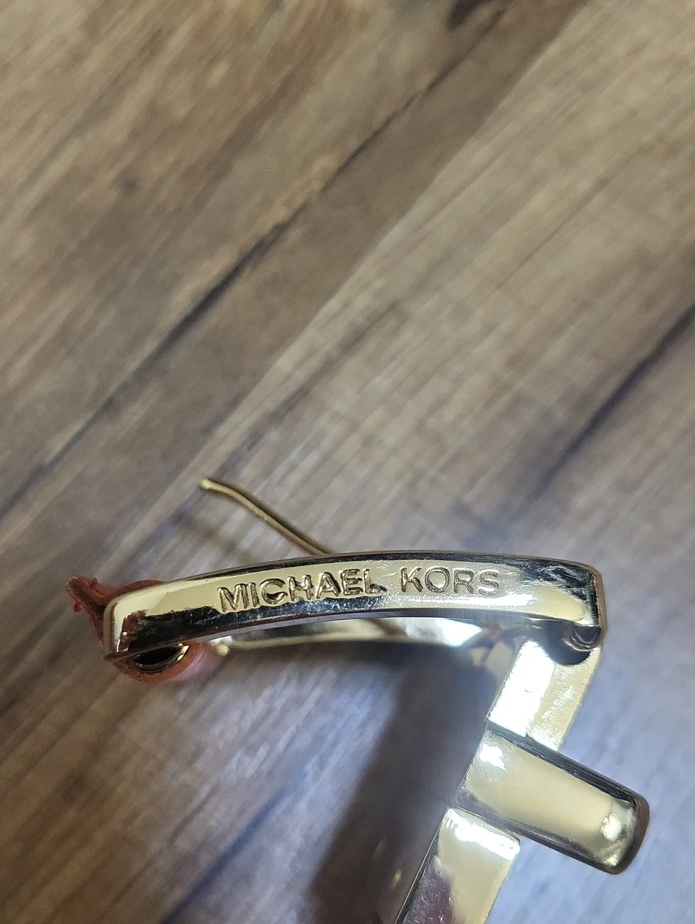 MICHAEL KORS Brown Orange Logi Reversible  Belt